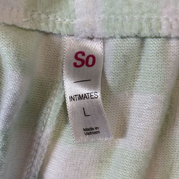 SO Intimates Size Large two piece mint and white checkered pajamas - Picture 3 of 8